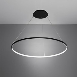Ściemnialna lampa wisząca w nowoczesnym stylu z pierścieniem
