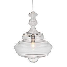 Artystyczna lampa wisząca 1 światło Nowoczesna prostota Bezbarwne szkło przezroczyste