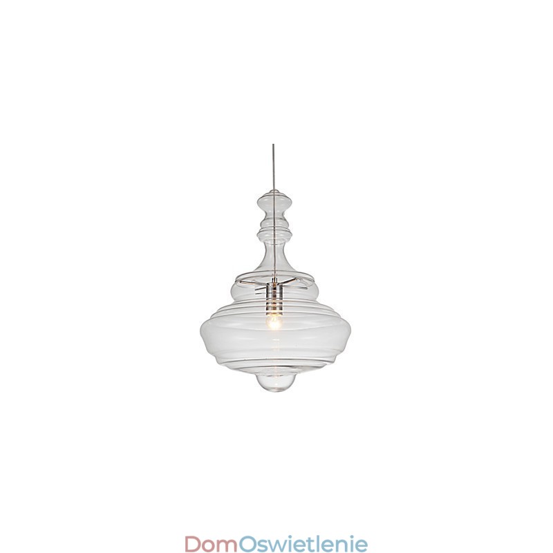 Artystyczna lampa wisząca 1 światło Nowoczesna prostota Bezbarwne szkło przezroczyste