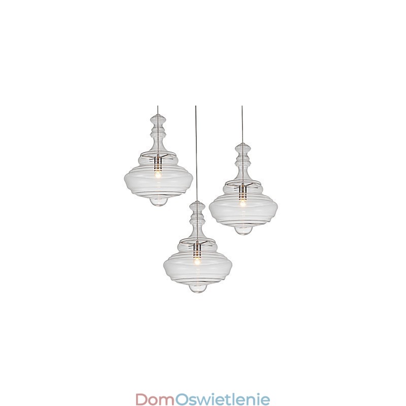 Artystyczna lampa wisząca 1 światło Nowoczesna prostota Bezbarwne szkło przezroczyste