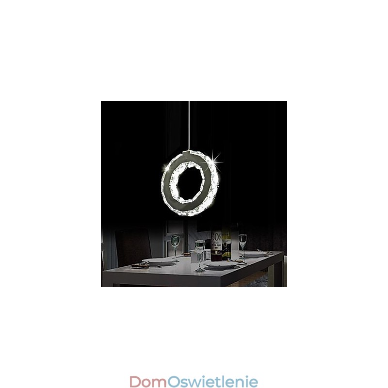 Nowoczesna współczesna lampa wisząca z kryształu i metalu