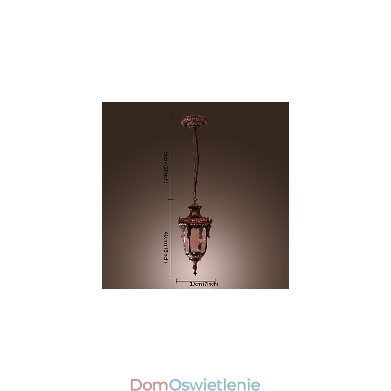 Lampa wisząca inspirowana stylem antycznym z 1 źródłem światła