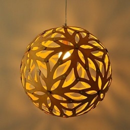 Retro Country Wood Bamboo Lampa wisząca