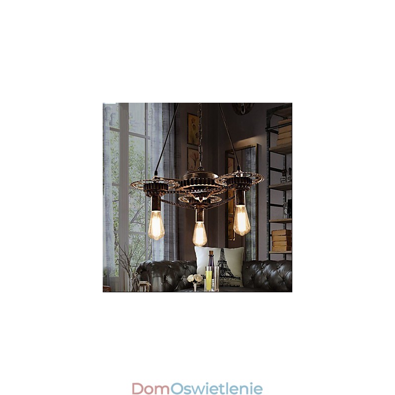 Żyrandol VintageLron Industrial Wind Gear Chandelier