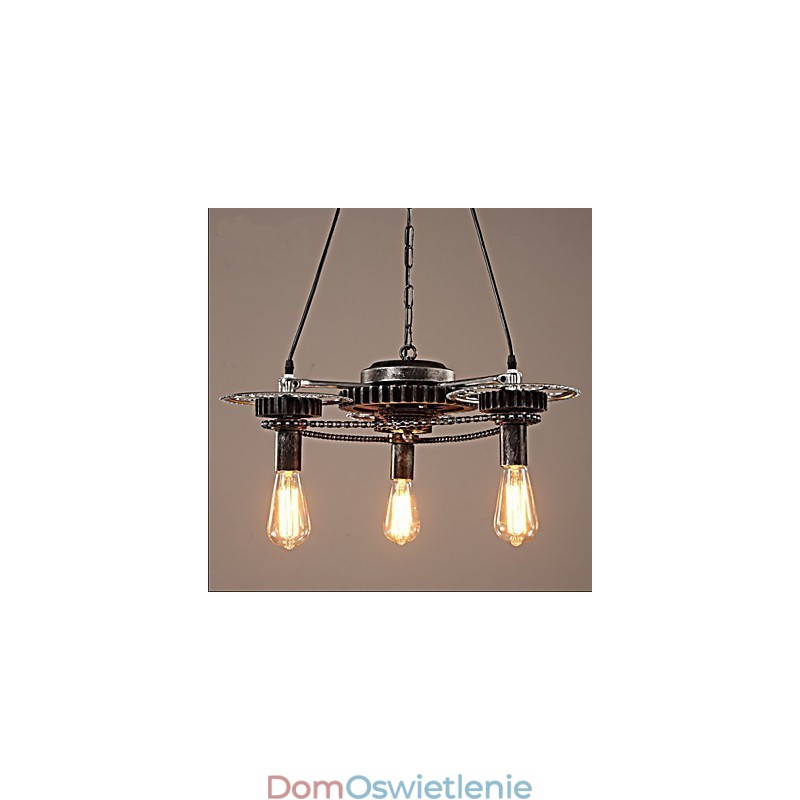 Żyrandol VintageLron Industrial Wind Gear Chandelier