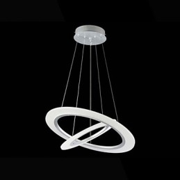 Akrylowe wiszące lampy sufitowe wiszące żyrandole lampy oprawy z 2 pierścieniami