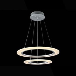 Akrylowe wiszące lampy sufitowe wiszące żyrandole lampy oprawy z 2 pierścieniami