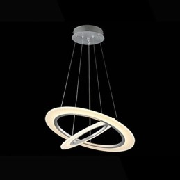 Akrylowe wiszące lampy sufitowe wiszące żyrandole lampy oprawy z 2 pierścieniami