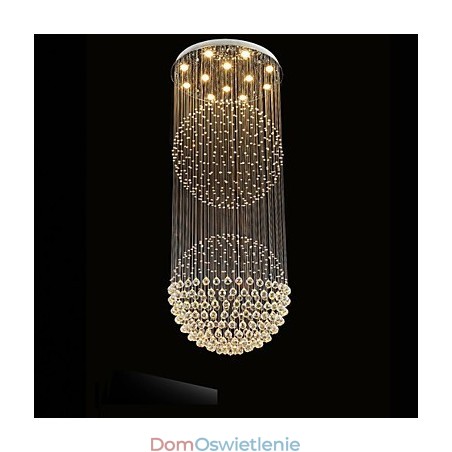 Wisząca lampa nowoczesny kryształowy żyrandol 12 świateł srebrny Canpoy przezroczysty kryształowy globus lampy sufitowe oprawy Wisząca lampa nowoczesny kryształowy żyrandol 12 świateł srebrny Canpoy przezroczysty kryształowy globus lampy sufitowe oprawy
