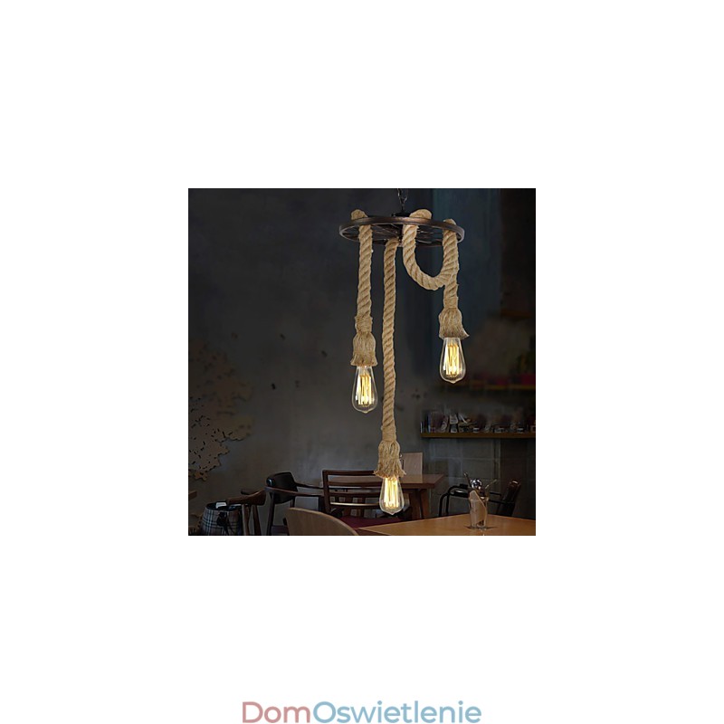 Lampa wisząca z metalu galwanizowanego w stylu retro mini