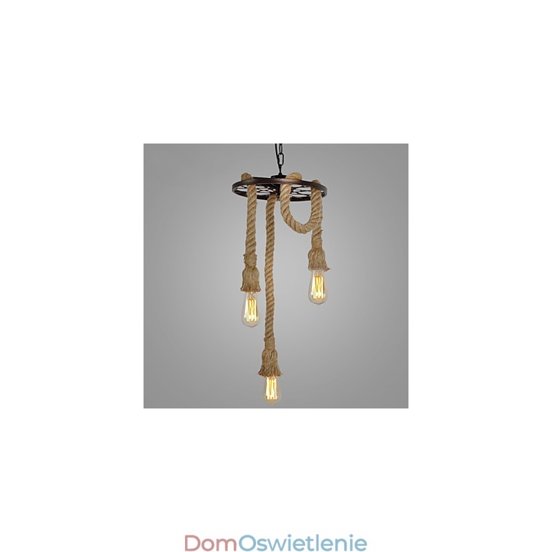 Lampa wisząca z metalu galwanizowanego w stylu retro mini