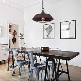 Kute żelazo, wiejskie przywracanie starożytnych sposobów, pojedyncza głowica lampy Droplight