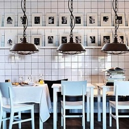 Kute żelazo, wiejskie przywracanie starożytnych sposobów, pojedyncza głowica lampy Droplight