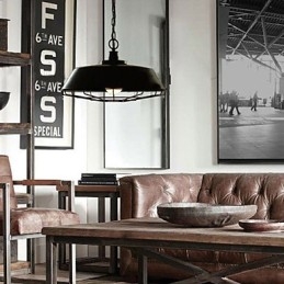 Kute żelazo, wiejskie przywracanie starożytnych sposobów, pojedyncza głowica lampy Droplight