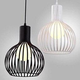 Amerykański retro kontraktowy kuty żelazny żyrandol klatka dla ptaków lampa światło