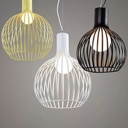 Amerykański retro kontraktowy kuty żelazny żyrandol klatka dla ptaków lampa światło