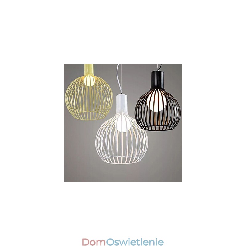 Amerykański retro kontraktowy kuty żelazny żyrandol klatka dla ptaków lampa światło