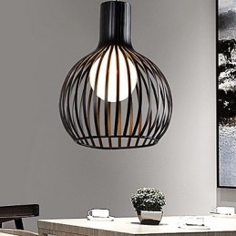 Amerykański retro kontraktowy kuty żelazny żyrandol klatka dla ptaków lampa światło