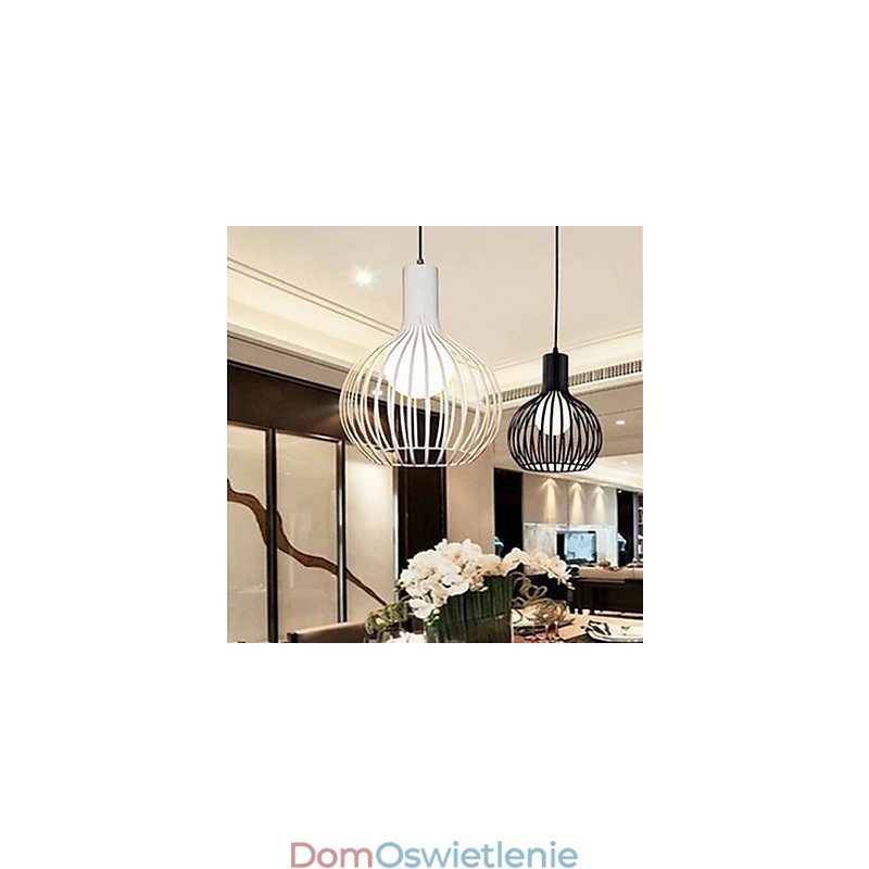 Amerykański retro kontraktowy kuty żelazny żyrandol klatka dla ptaków lampa światło
