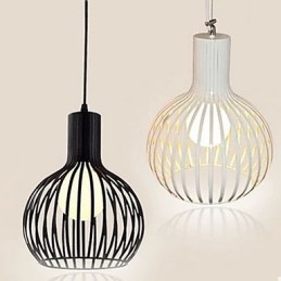 Amerykański retro kontraktowy kuty żelazny żyrandol klatka dla ptaków lampa światło