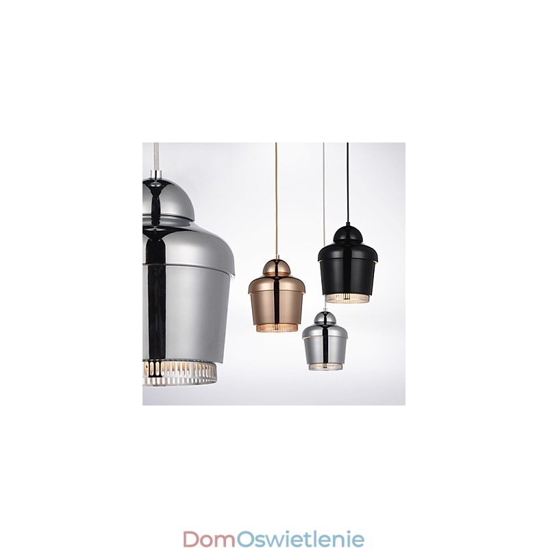 Lampa wisząca 1 światło Nowoczesna prostota Złoty chrom Czarny biały Stal węglowa Metalowy żyrandol