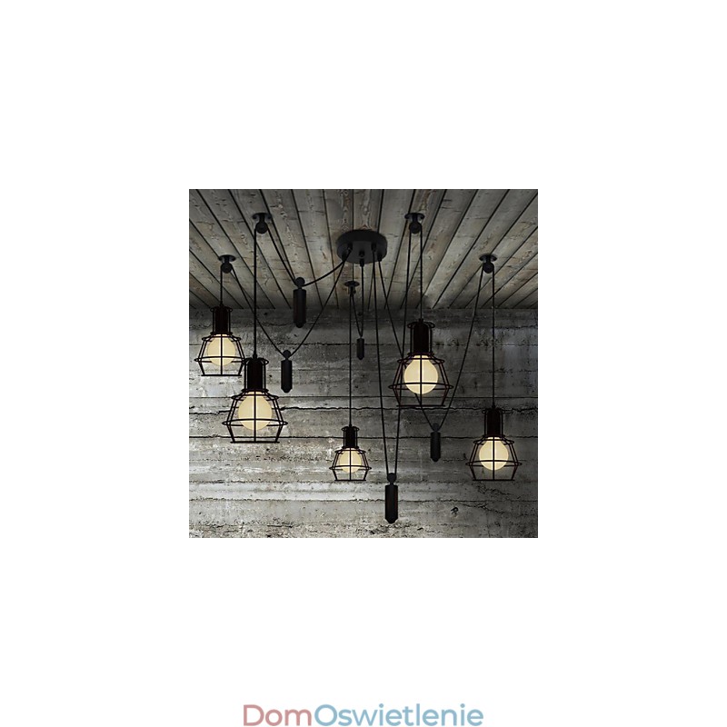 5 głów żyrandol rustykalny domek vintage retro country metal