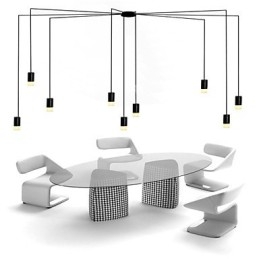 Północna Europa Zakontraktowana i geometryczna lampa wisząca