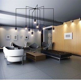 Północna Europa Zakontraktowana i geometryczna lampa wisząca