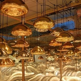 Nowoczesna współczesna lampa wisząca z metalu