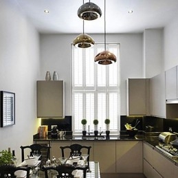 Nowoczesna współczesna lampa wisząca z metalu