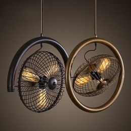 Retro Klasyczne Metalowe Lampy Sufitowe Wentylatorowe Proste Lampy Wiszące Lampy Wiszące Cafe