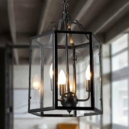 Tradycyjny Klasyczny Vintage Retro Latarnia Wiejski Mini Styl Malowanie Metalowa Lampa Wisząca Jadalnia