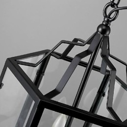 Tradycyjny Klasyczny Vintage Retro Latarnia Wiejski Mini Styl Malowanie Metalowa Lampa Wisząca Jadalnia