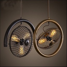 Retro Industrial Wind lamp wentylator lampa wisząca w stylu amerykańskim