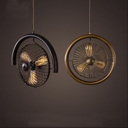 Retro Industrial Wind lamp wentylator lampa wisząca w stylu amerykańskim