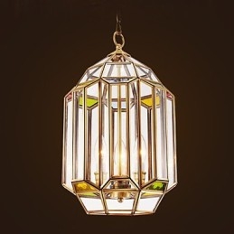 Pełna lampa w kolorze miedzianym