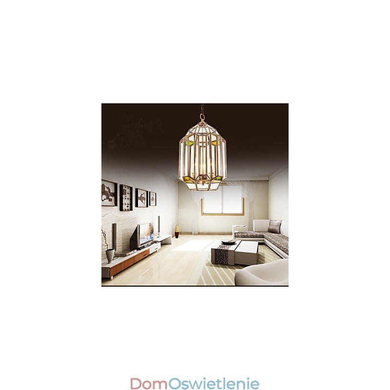 Pełna lampa w kolorze miedzianym