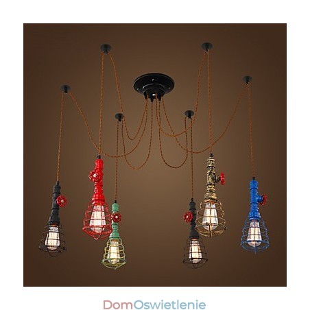 6 świateł Vintage lampa wisząca Waterpipe Design Lights 6 świateł Vintage lampa wisząca Waterpipe Design Lights