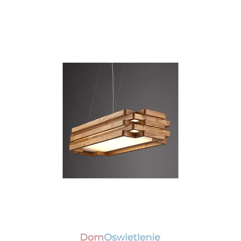 Nowoczesna współczesna rustykalna lampa wisząca z drewna bambusowego