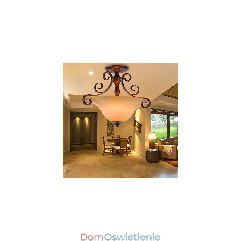 Rustykalny domek w stylu vintage mini malowanie metalowa lampa wisząca