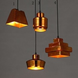 Amerykański wiejski retro szklany żyrandol zardzewiały siedzący droplight
