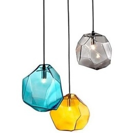 Kreatywny kryształ lodowy szklany diamentowy wisiorek chromatyczna lampa droplight