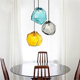 Kreatywny kryształ lodowy szklany diamentowy wisiorek chromatyczna lampa droplight