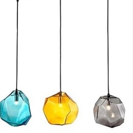 Kreatywny kryształ lodowy szklany diamentowy wisiorek chromatyczna lampa droplight