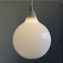 Mleczna biała szklana butelka Lampa wisząca Natural Curve