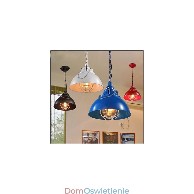 Metalowa lampa żelazna z pojedynczą głowicą i żyrandolem