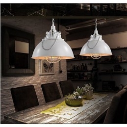 Metalowa lampa żelazna z pojedynczą głowicą i żyrandolem