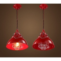 Metalowa lampa żelazna z pojedynczą głowicą i żyrandolem