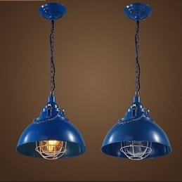 Metalowa lampa żelazna z pojedynczą głowicą i żyrandolem