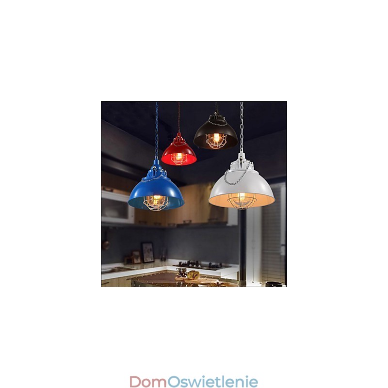 Metalowa lampa żelazna z pojedynczą głowicą i żyrandolem